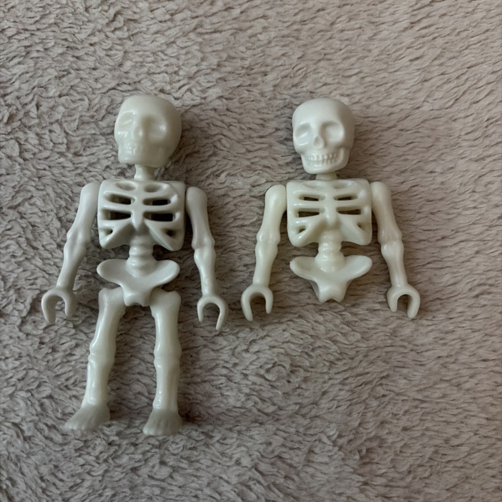Vintage Playmobil Skeletons - 1 Full Figure & 1 Half Figure